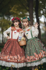 Miss Point - Chubby Fox in the Forest - Sweet Lolita Shirt Embroidered Collar Customized Blouse