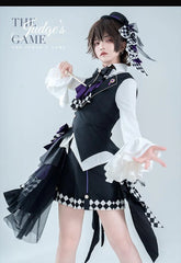 Forest Fluorescent Carps - The Judge's Game - Black Ouji Lolita Shorts Suit Prince Long Sleeved Shirt