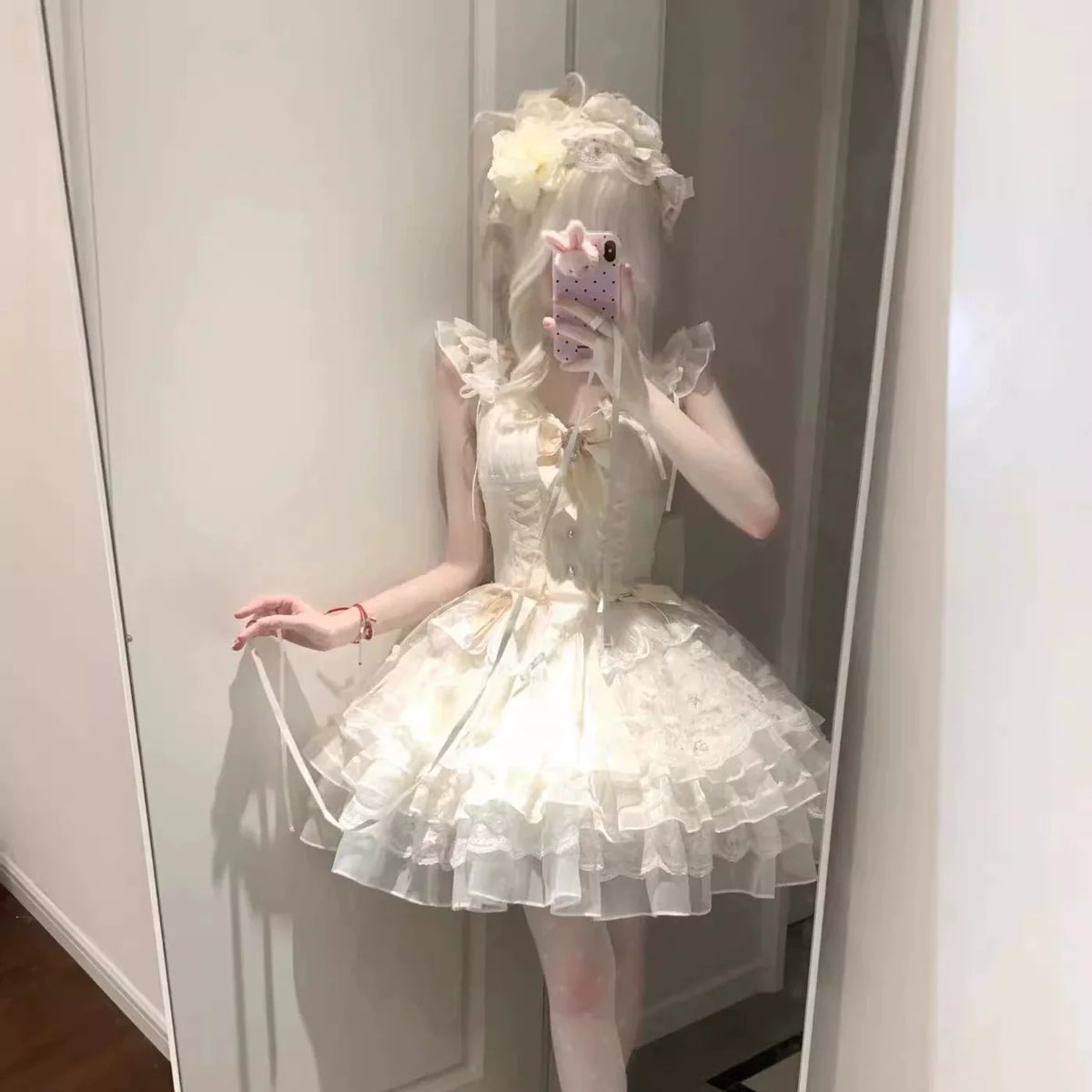 Flight Diary - First Love Praise - Sweet Lolita JSK Tiered Dress Princess Cake Dress