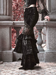 Blood Supply - Duchess - Gothic Lolita Mermaid Skirt Velvet Hip-Hugging Lolita Long Skirt