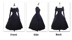 Mengfuzi - Gothic Lolita OP Dress Nun Style Fishbone Skirt