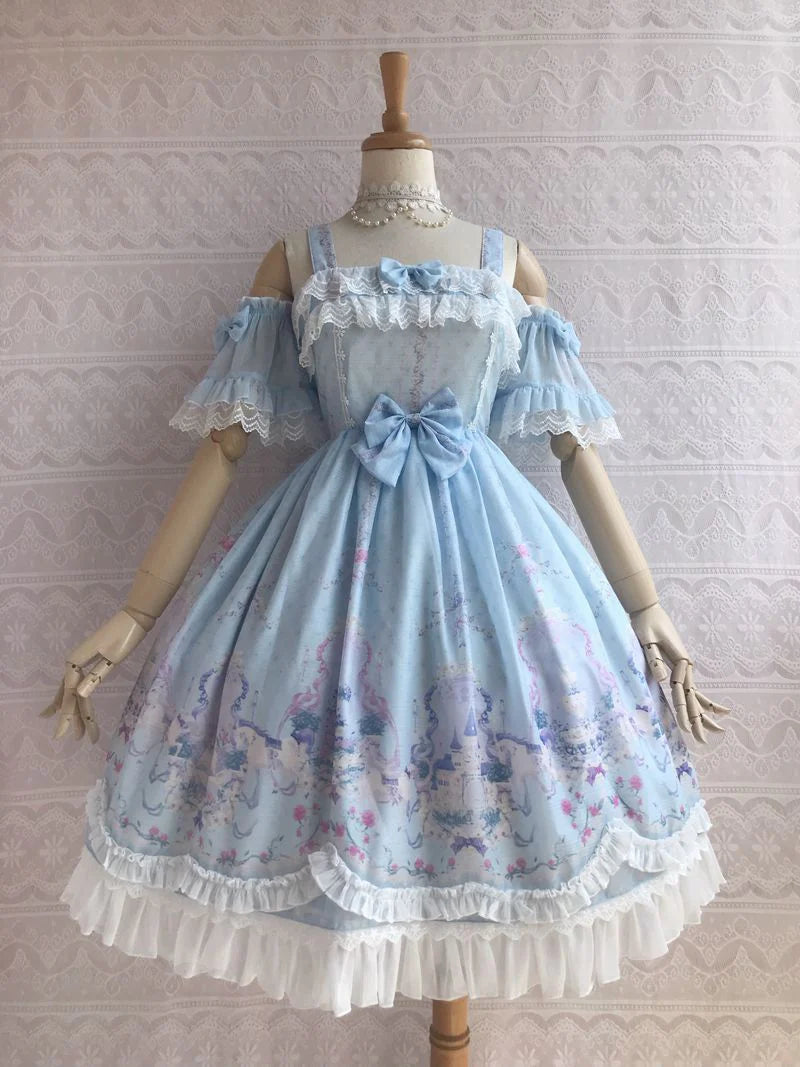 Yilia - Unicorn's Secret Garden Summer Lolita JSK Dress