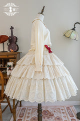 Miss Point - Customized Lolita Skirt Embroidery Lace Cotton Lolita Skirt