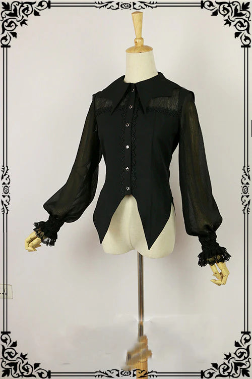 Fanzy Fantasy - Halloween Lolita Shirt Gothic Bat Collar