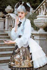Krncrlo - Braver's Battle - Classic Lolita Patchwork Printed Skirt