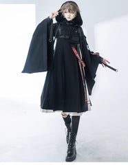 Princess Chronicles - Nameless Blade - Waste Soil Ouji Lolita Black Coat Set